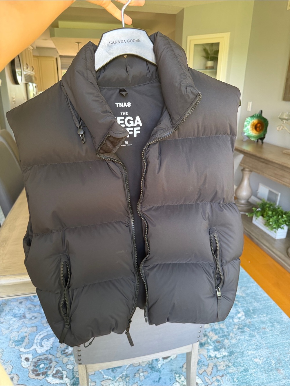 TNA Black Mega Puff Puffer Vest